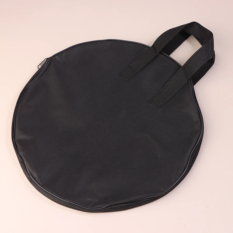 Portable Black Oxford Cloth Dumb Drum Pad Bag With Handle For 10 / 12 Inch Drum Storage With Zipper Practice Pad Case