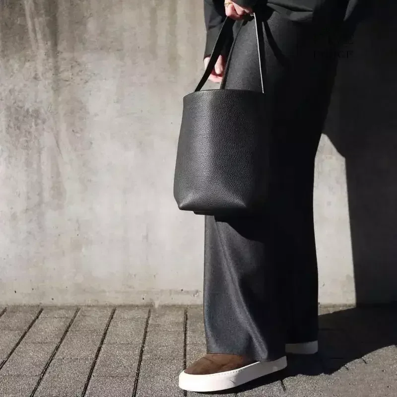 NS Park Cowhide Bucket Bags Women 2023 New Luxury Designer Handbags Soft Real Leather One Shoulder Bags Large Capaity Tote Bag