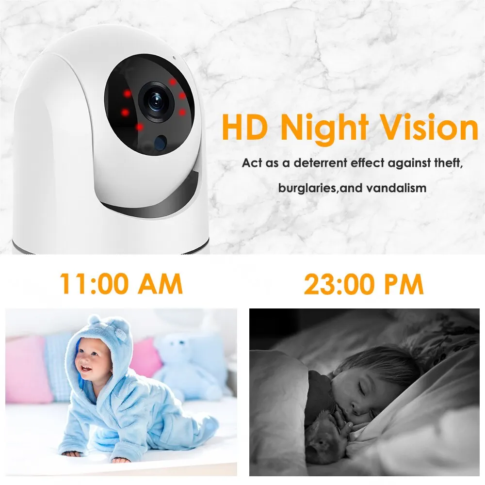 4MP Security Camera 5G WIFI Baby Monitor Auto Tracking 1080P Mini Indoor CCTV PTZ Cameras Audio Video Surveillance Camera Alexa