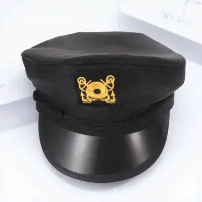 

Black Captain Hat For Men Women Sun Hat Uv Protection Boating Sailor Costume Party Fishing Hiking Sailing Running Cap