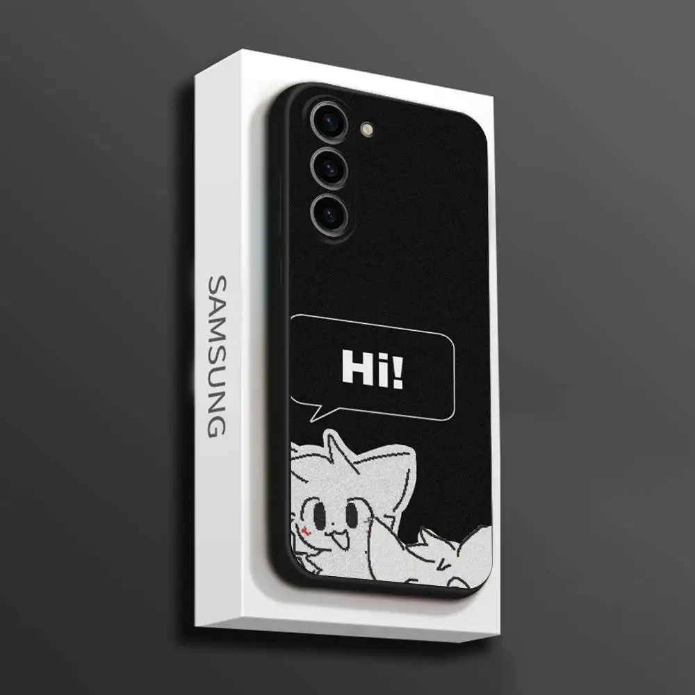 Cartoon B-Boykisser Phone Case For Samsung Galaxy A 73,72,51,53,52,71,22,5G,Note,J7,8,9 Soft Black Cover