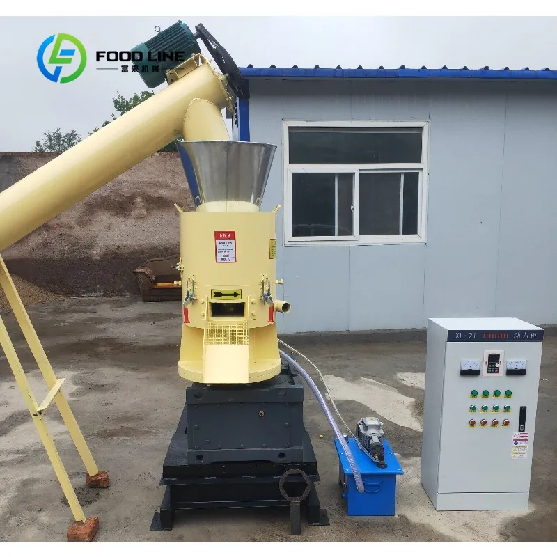 Custom flat‑mold particle forming unit timber waste pellet processing machinery for wood scraps fuel pellet workshop manufacture