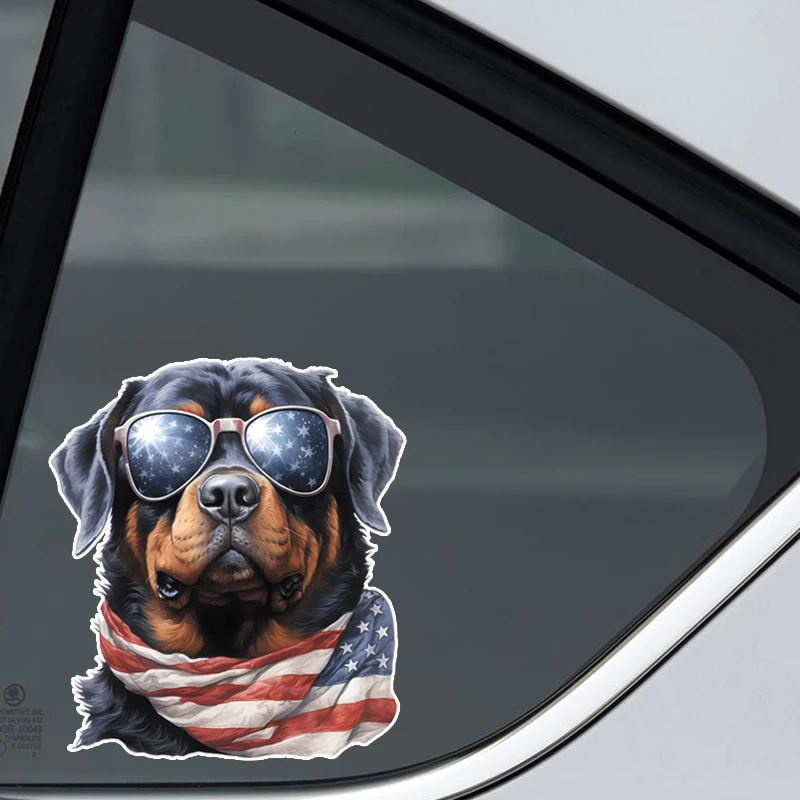 1pc Car Sticker, Rottweiler Pattern Sticker, Cartoon Irregular Self-adhesive Sticker