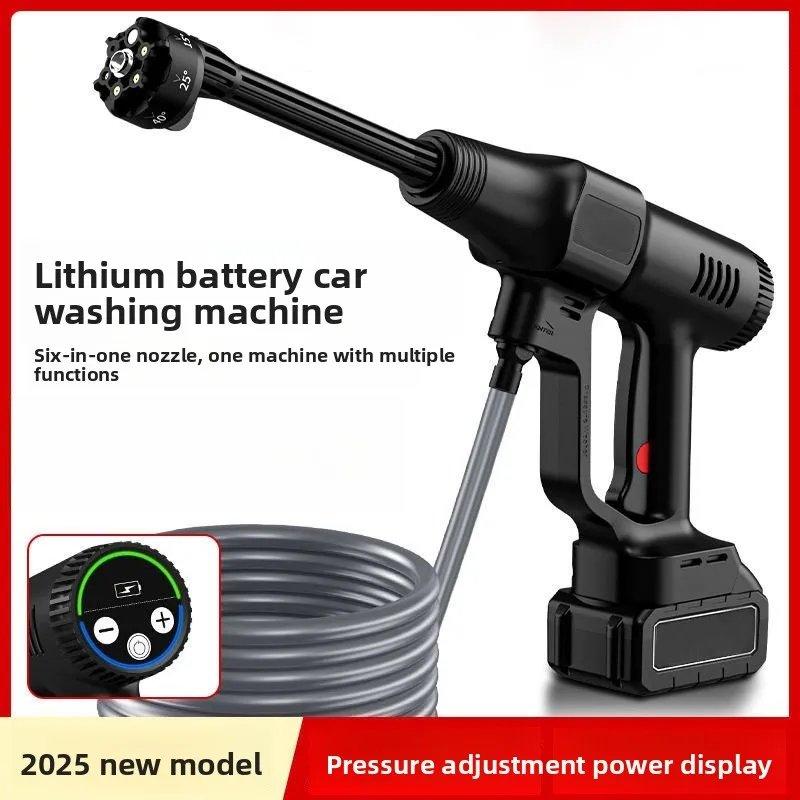 

Новая бытовая коммерческая портативная машина для мойки автомобилей с литиевой батареей, многофункциональная беспроводная электрическая бесщеточная машина высокого давления