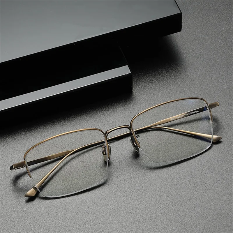 

Business Style Half Rim Optical Glasses Frame Men New Titanium Myopia Reading Prescription Eyeglasses Frames Spectacles