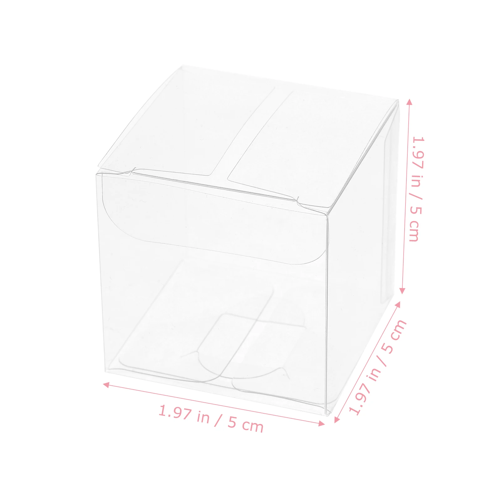 

50 pcs Plastic Packaging Clear Transparent Gift Boxes for Party Favors Wedding Candy Decorations Treat Boxes Sugar Clear PVC