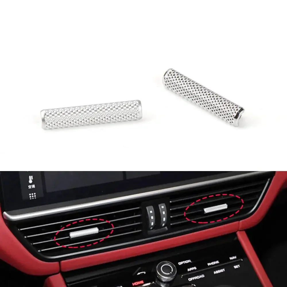 For Porsche Cayenne Chromeplate Air Conditioning Vent Toggle Piece Outlet Card Pad Clip Wind Direction Adjustment Plectrum
