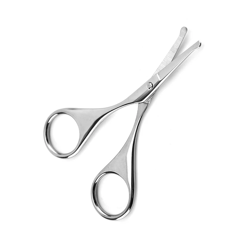 Cabelo facial pequena tesoura de aliciamento para homens mulheres sobrancelha nariz cabelo bigode barba cílios kit de aparar orelha