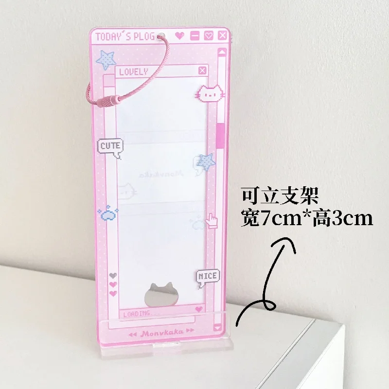 Kawaii Cat Life Four Grid Card Set Acrylic Life Four Grid Hard Card Set Kpop Star Chasing Small Card Set Photo Display Hangers