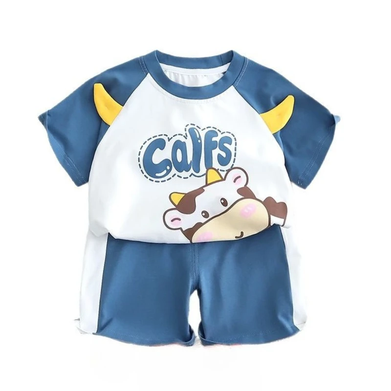 

New Summer Baby Boys Clothes Set Children T-Shirt Shorts 2Pcs/Sets Kids Girls Clothing Infant Cartoon Costume Toddler Tracksuits