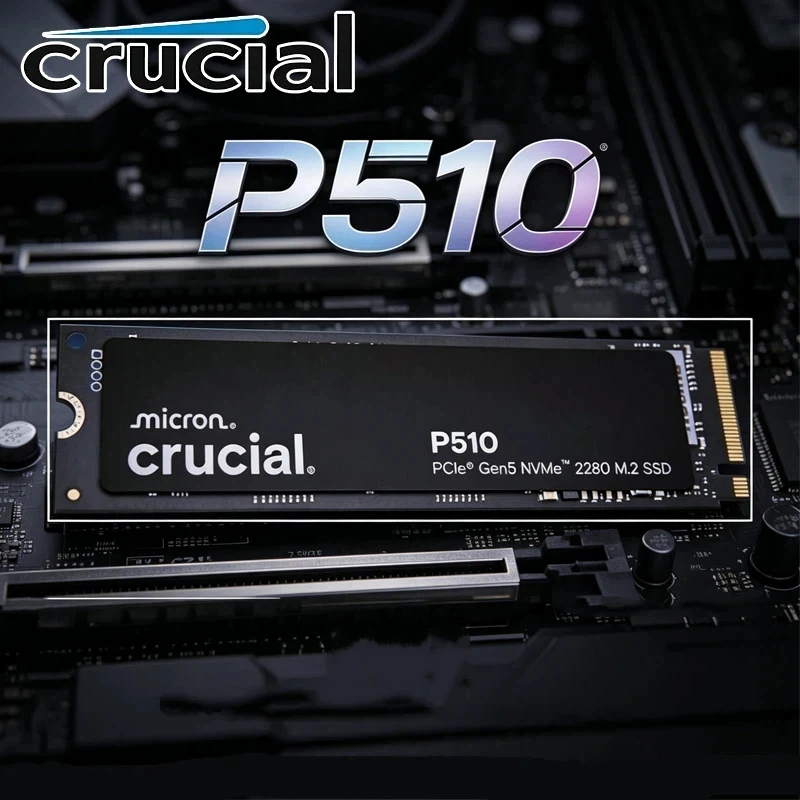 Crucial P510 1TB/2TB PCIe Gen5 NVMe SSD、PCIe 5.0 M.2 2280内蔵ソリッドステートドライブ、ノートパソコンとデスクトップパソコン対応