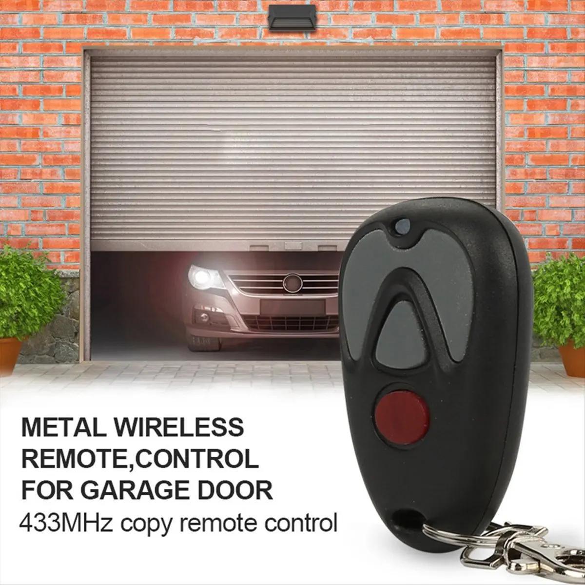 

2pcs Garage Door Electric Door Remote Control 433 Mhz Duplicator Fixed Code 433.92mhz Transmitter Keychain Opener