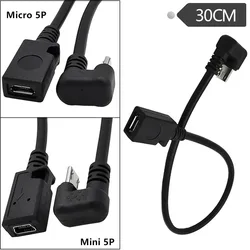 U-shaped Mini USB Female to Micro USB Male 8 pin to 5 pin Connector Adapter line for Smart Phones Tablet PCs MP3/MP4