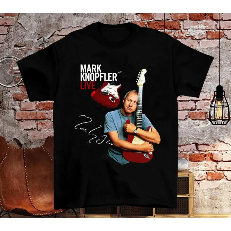 NEW MARK KNOPFLER Signature Gift For Fan Black All Size T-Shirt