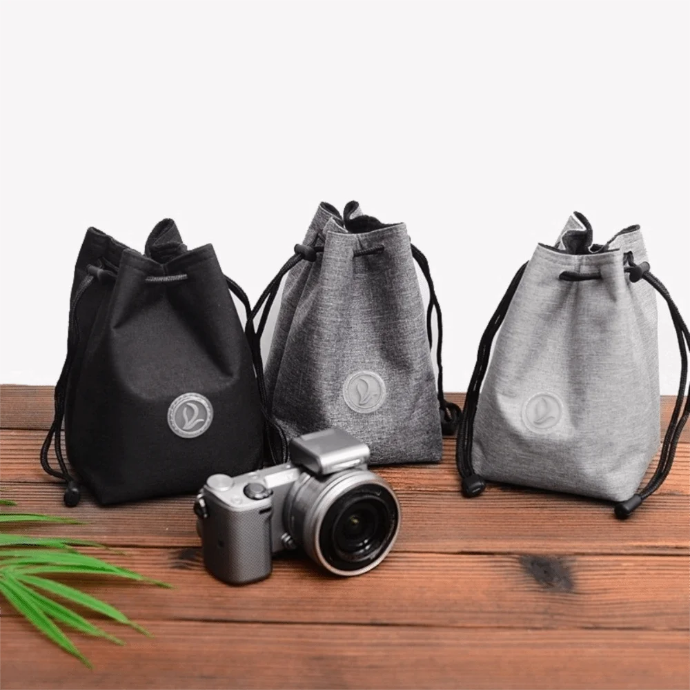 

Waterproof Digital Camera Bag Professional Dustproof Drawstring Case with Drawstring Nylon Camera Protective Case