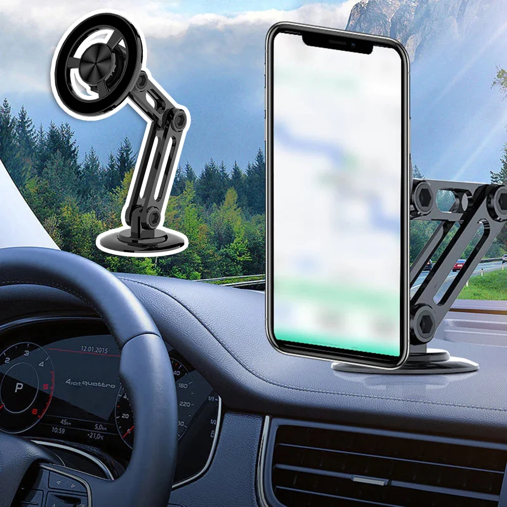 Folding Car Phone Stand Saving Space Auto Phone Support For SUVs Truck