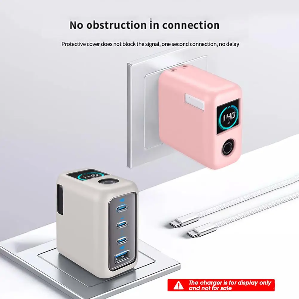 Silicone Protective Cover For Anker Zolo 140W Four-port Gallium Nitride Charger Dust-proof And Anti-fall Soft Sleeve Shell