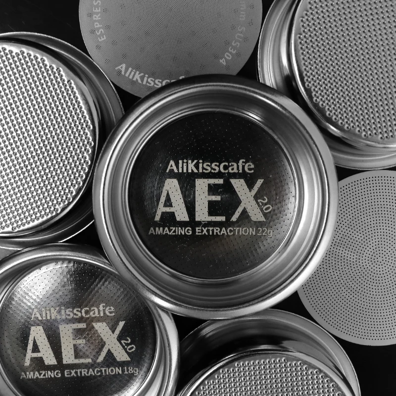 58.5 مللي متر اسبريسو سلة المرشح AEX 18 22 جرام مع شاشة عفريت ل E61 القاع Portafilter باريستا أداة ماكينة القهوة الملحقات