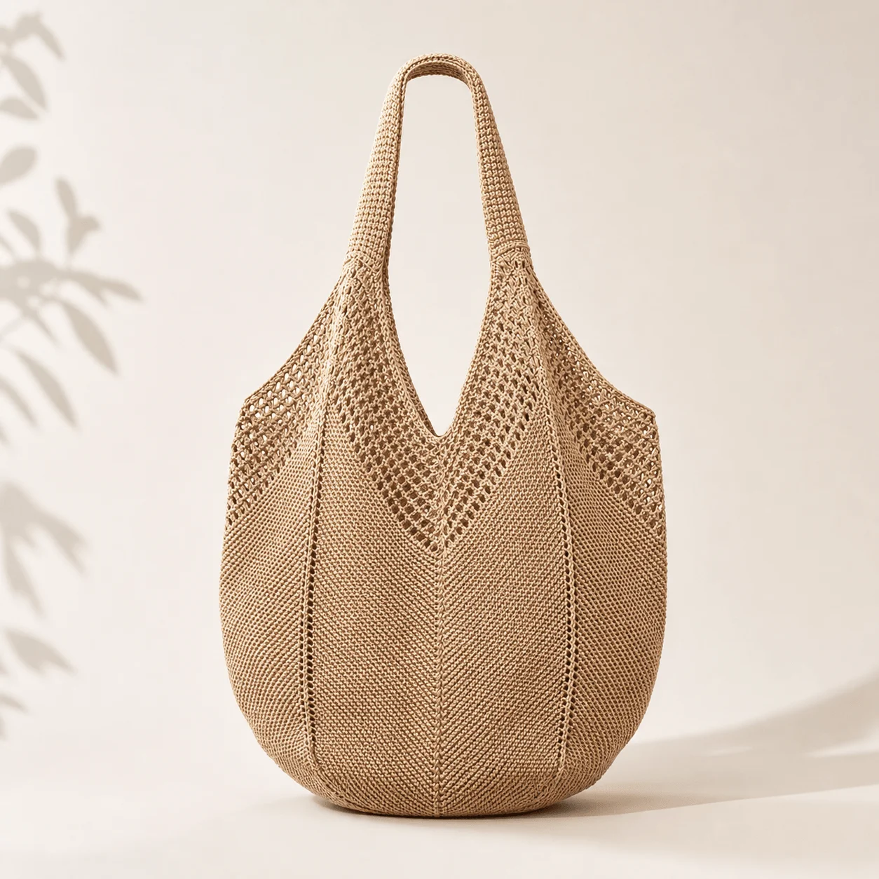 Leichte, geräumige, hohlgestrickte Tragetasche, gehäkelte Schultertasche für Strand, Reisen, Schule, Muttertagsgeschenk für Mama – Detail 9