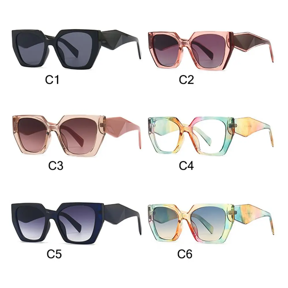 UV400 Vintage Trending Ladies Sun Glasses Irregular Frame Shades Square Sunglasses