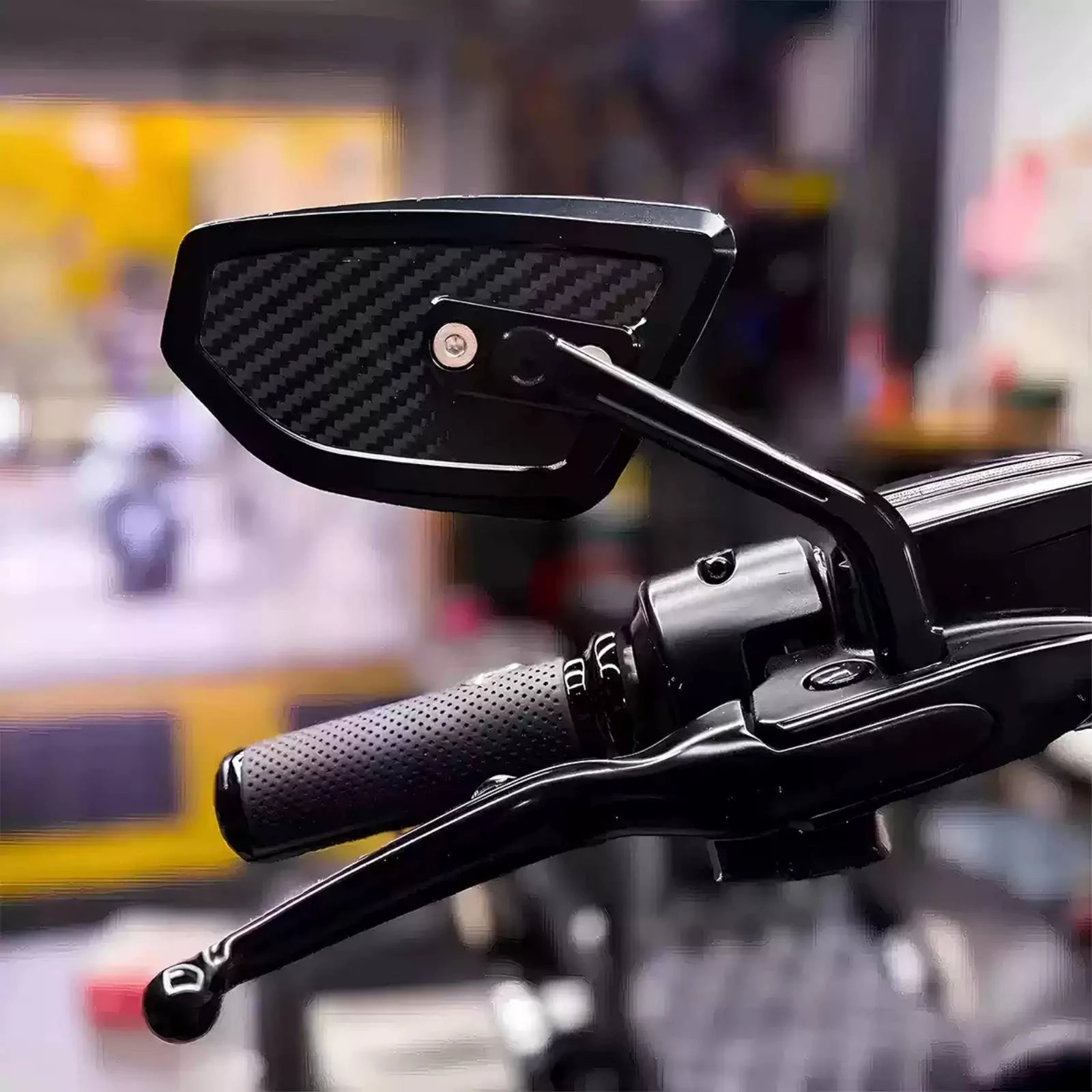 Motorcycle Rearview Mirror CNC Motorcycle Mirror with Adjustable Stem Corrosion-Resistant Sleek-Profile for Motorcyclists
