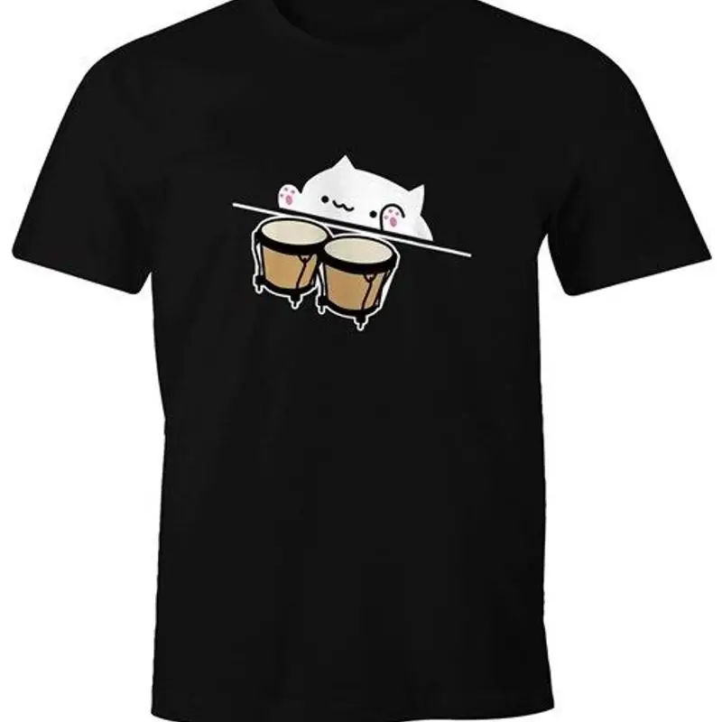 

Bongo Cat Men's T-Shirt Meme Fun Shirt Moonworks®