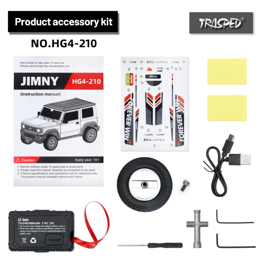 HG4-210 PRO HengGuan SUZUKI JIMNY 1/16 Scale 2.4GRemote Control Car Simulation Light Sound Smoke Systerm for Adult Kid Boy Toys