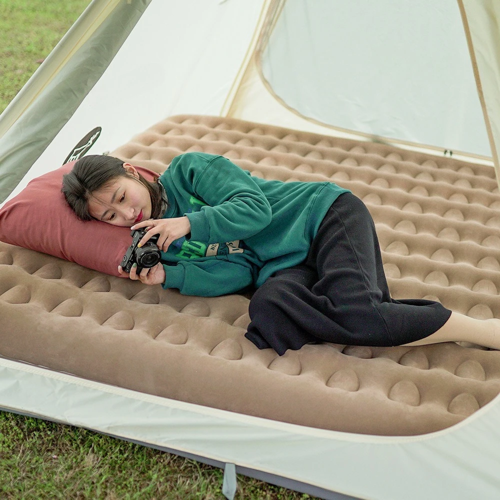 블랙 디어 야외 에어 베드 가정용 바닥 침대 두꺼운 휴대용 내장형 에어 펌프 캠핑 텐트 에어 매트리스