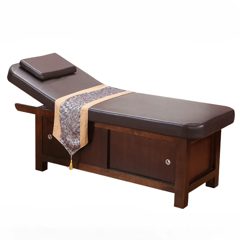 Nordic Beauty Salon Massage Tables Ear Picking and Moxibustion Solid Wood Massage Tables High-end Furniture Cama De Masaje HBMT