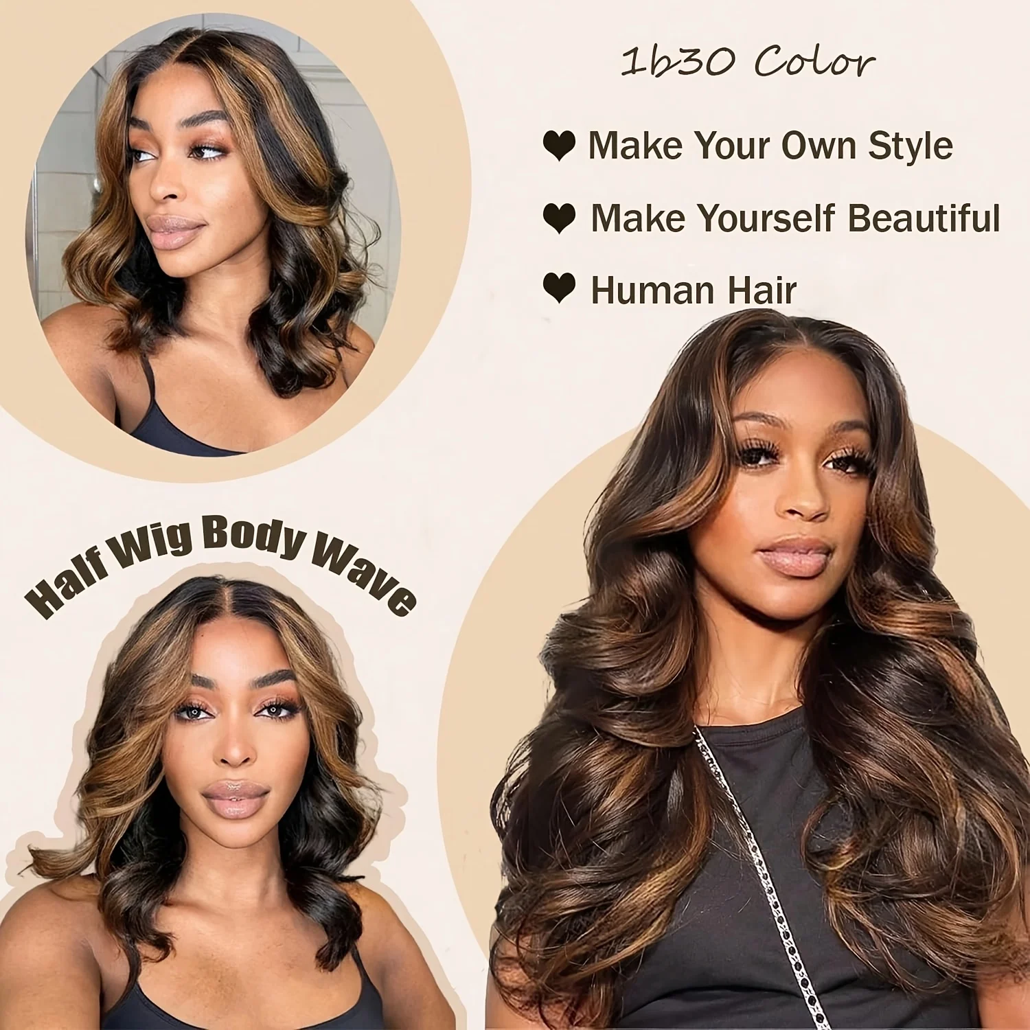 P1B30 Body Wave Highlight Ombre Human Hair Wigs 230 Density 13x6 HD Lace Frontal Wigs Pre Plucked Brazilian 13X4 Lace For Women view 6