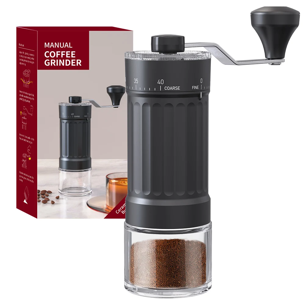 External Adjustable Conical Burr Detachable Outdoor Portable Coffee Mill Manual Coffee Grinders With Scale - view 6