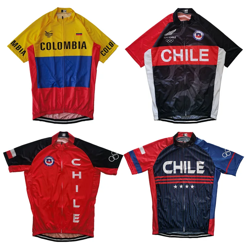 

Summer Chile Short Sleeve Road Cycling Jersey Bicycl Jacket Run Climbing Chile Shirt Clothes Bike Anti-Slip Downhill Fishing Top