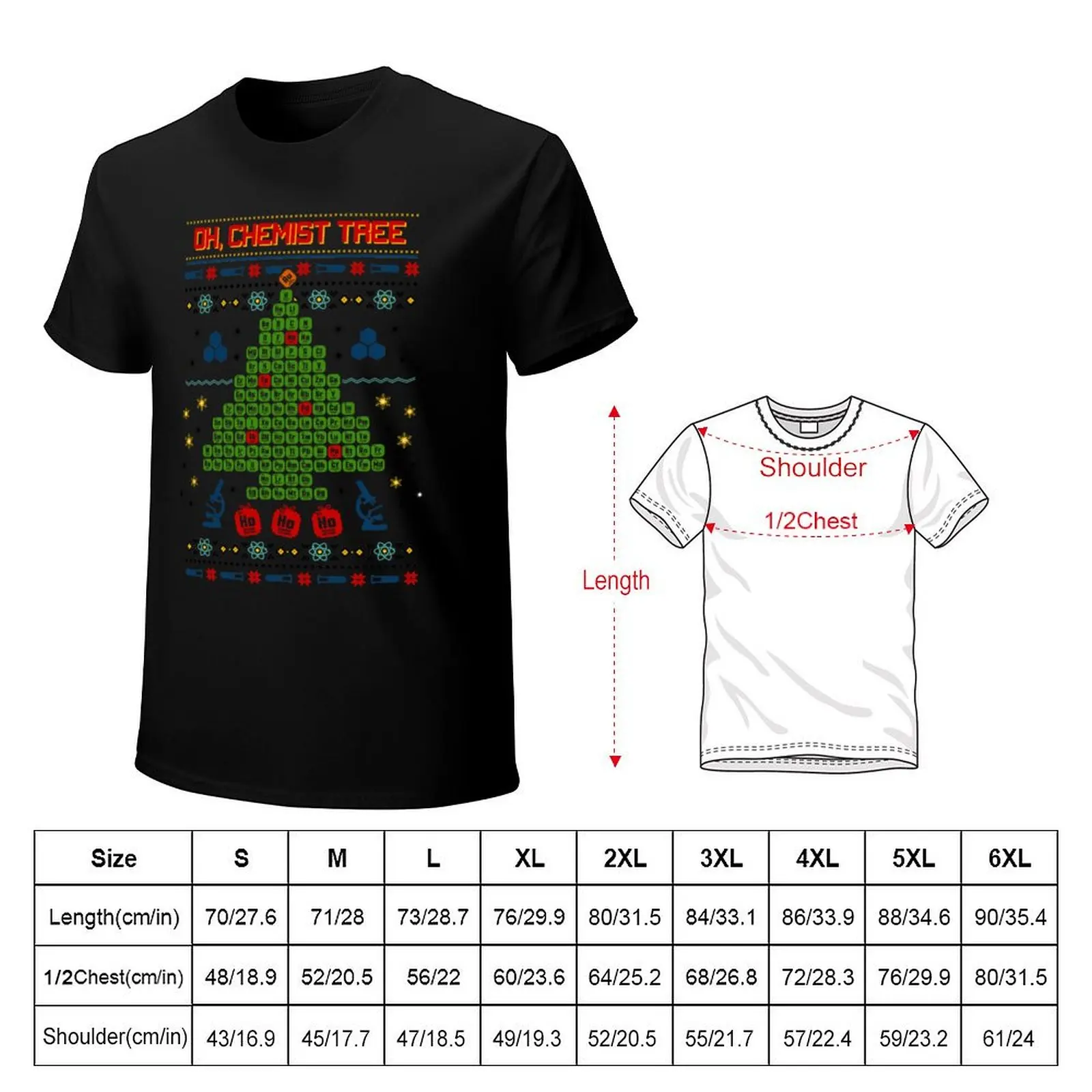 Oh Chemist Tree Ugly Christmas Sweatshirt T-Shirt Running Performance Short Sleeve Tee