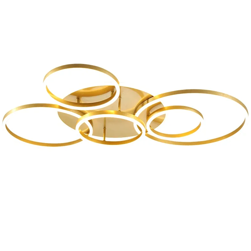 Modern Led Ceiling Lights AC90-260V For living Room Bedroom Study Room kitchen Circle Rings Ceiling Lamp White/Black/Gold Color