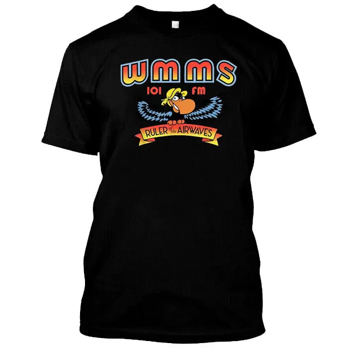 New Wmms American Radio Station the Buzzard Graphic Retro T-Shirt Size S-5xl