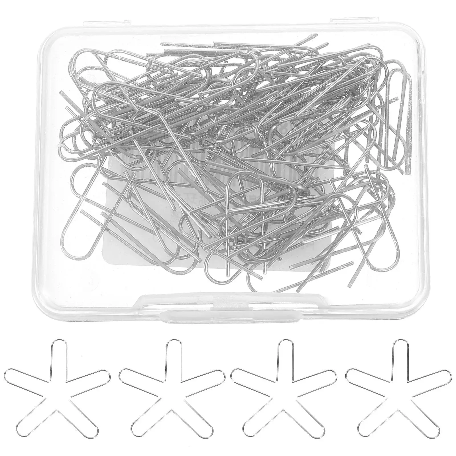 

100 Pcs U-shaped Nichrome Hooks High Temp Ceramic Tools Glass Clay Wire Hangers for DIY Crafting Jewelry Making