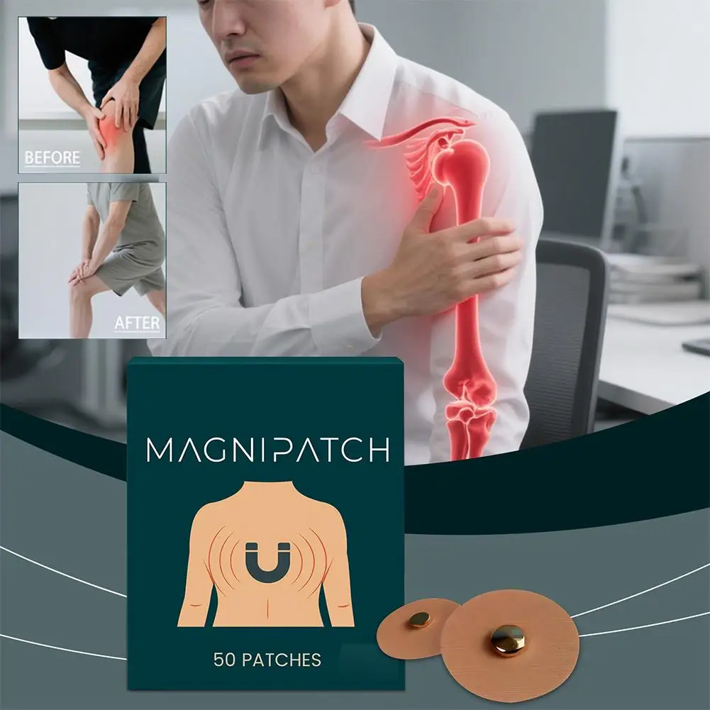 50patches Mugwort Menthol Joint Soothing Magnetic Health Patches Joint Care Patches Relieve tightness and Discomfort Patches