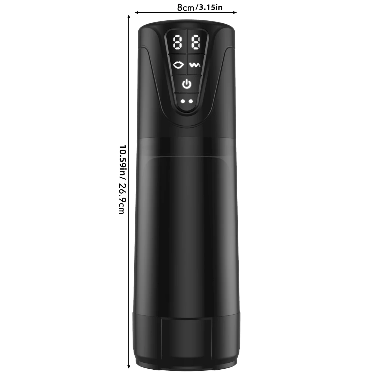 Male penis pleasure masturbator, featuring 10 suction modes, 10 vibration modes, a simple operation button, and a 3D texture des