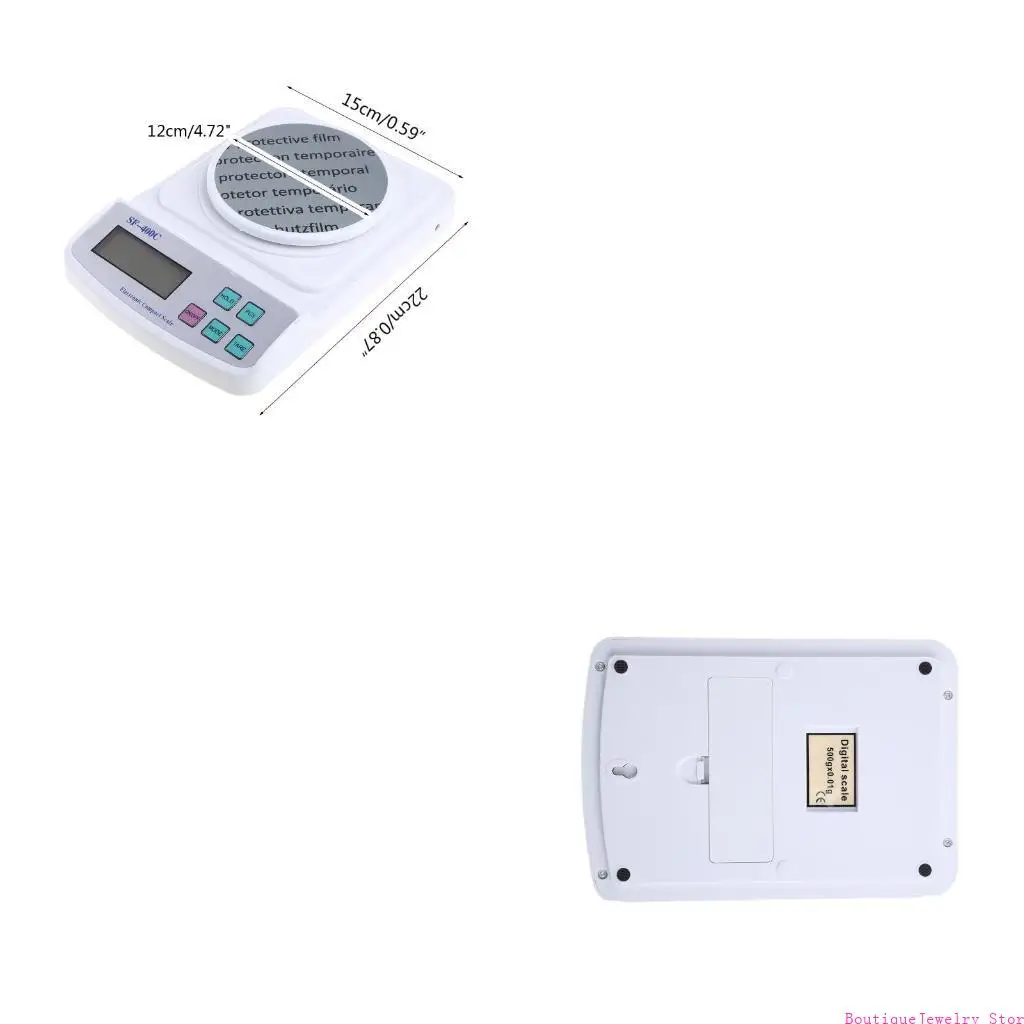 

E1PE 500g x 0.01g Digital High Laboratory Analytical Balance Scale LCD Display Compact Lab Scales Accuracy Weighs