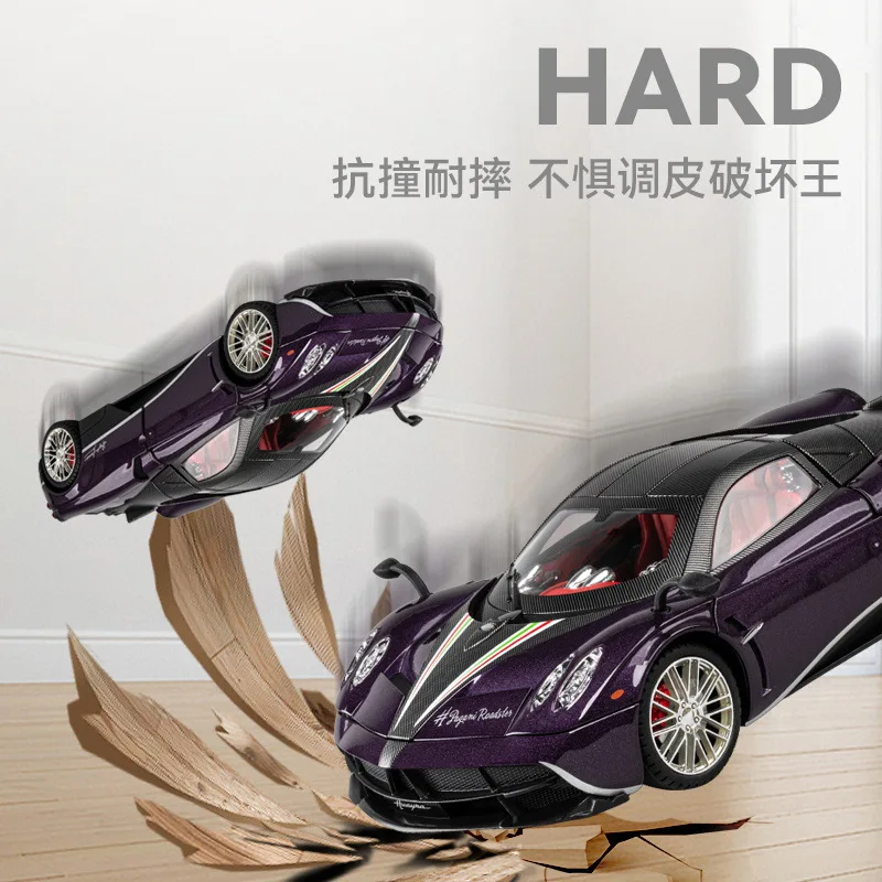 1:18 Huayra Dinastia Supercar aleación Diecasts y vehículos de juguete Metal juguete coche modelo sonido y luz colección niños juguete