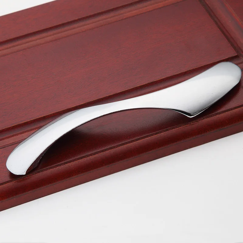 1PCS Modern Minimalist Glossy Kitchen Cabinet Handle Unique Shape Recessed Pull Long Drawer Clasp for Bathroom Mirror Door