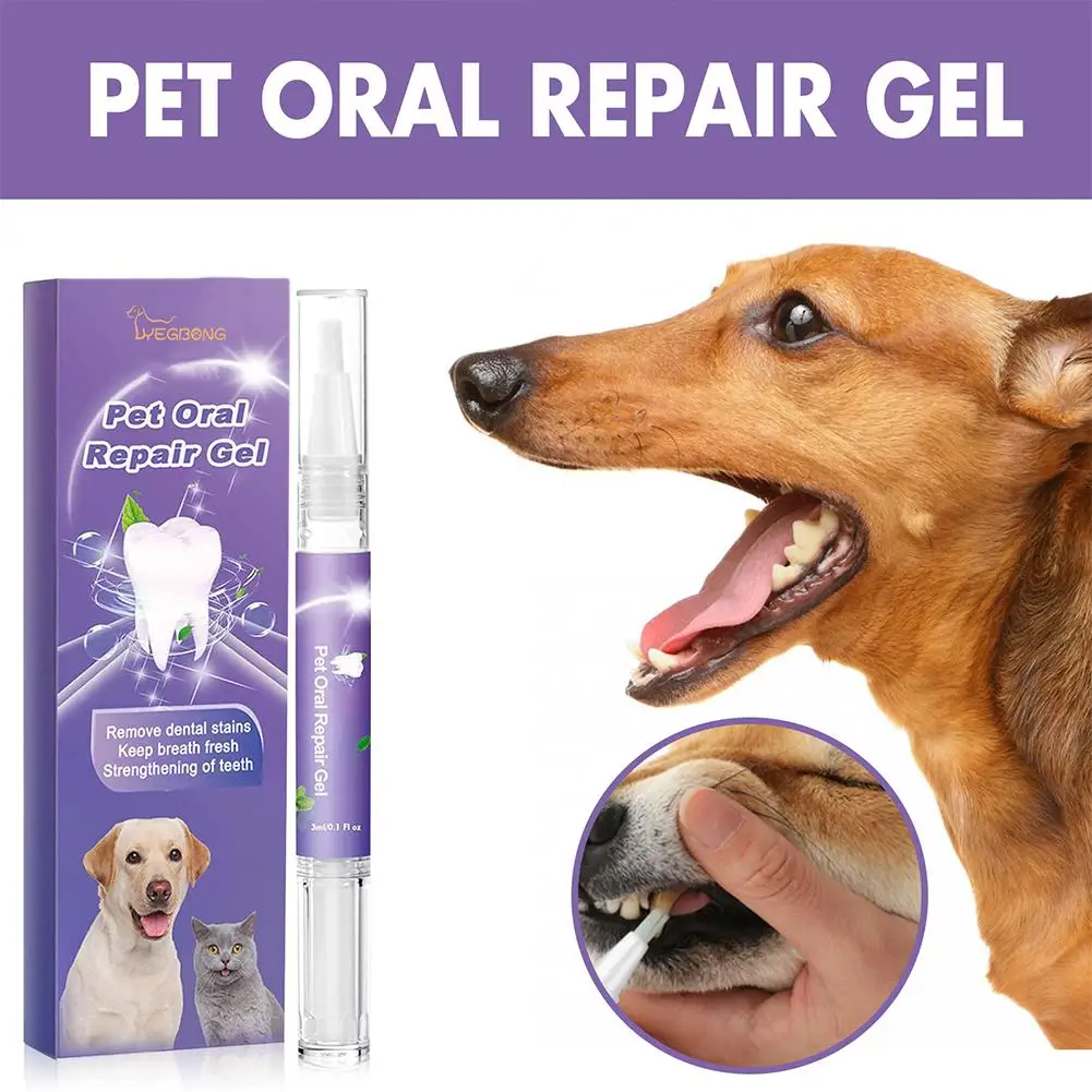 1/3PCS Pet Oral Repair Gel Tooth Repair Teeth Brushing Gel Dogs Cleaner Breath Kitten puppy Cats Toothpaste Natural Freshen W6Z7