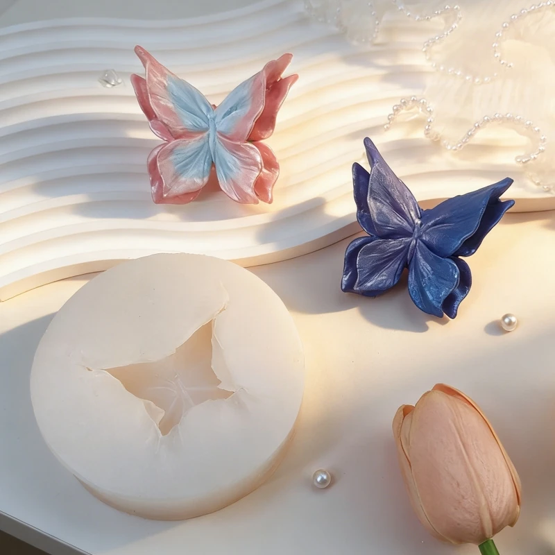3D Butterfly Aromatherapy Gypsum Crafts Silicone Mold DIY Plaster Ornament Molds For Car Decoration Silicone Mould