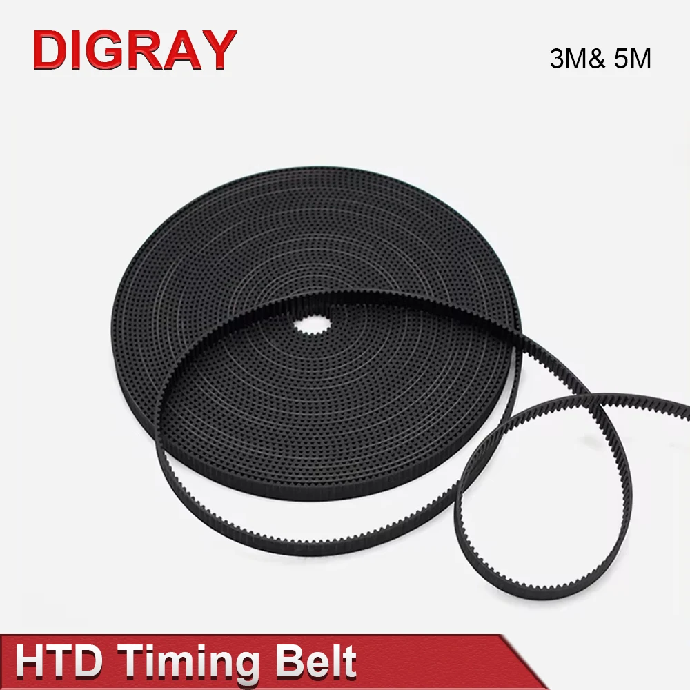 

DIGRAY 3M High Quality Rubber Open Drive Timing Belt Width 15 20mm For CO2 Machine HTD 5M Pitch Timing Belt