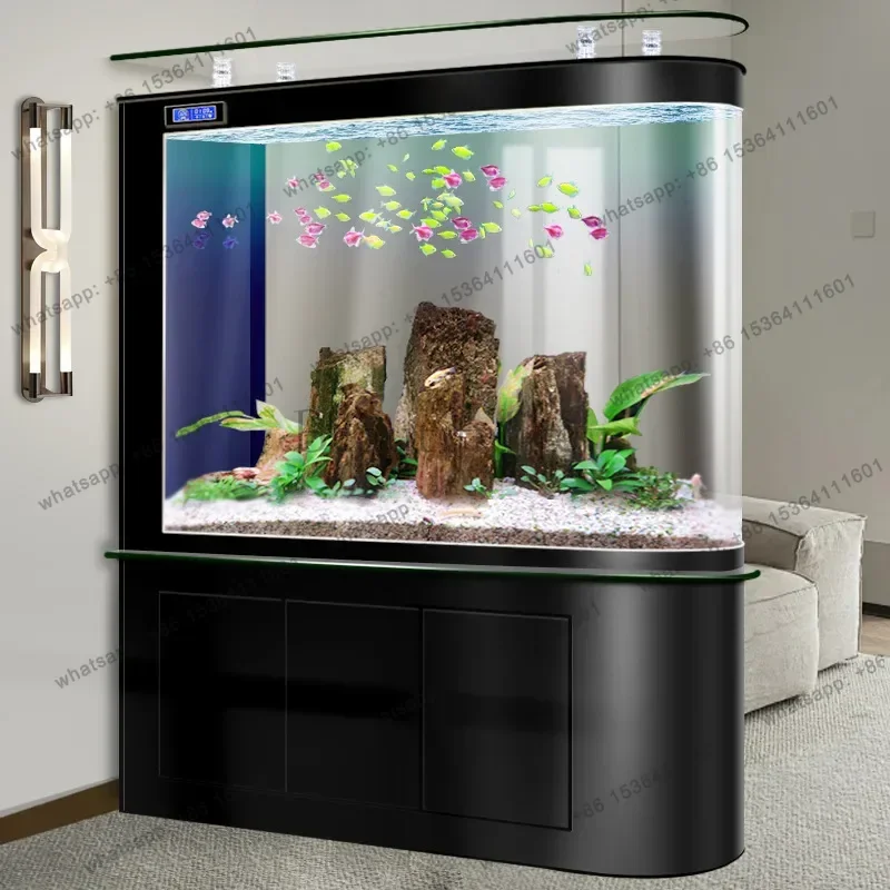

Fish tank bottom filter water-free living room household home screen partition medium and large entrance aquarium new model