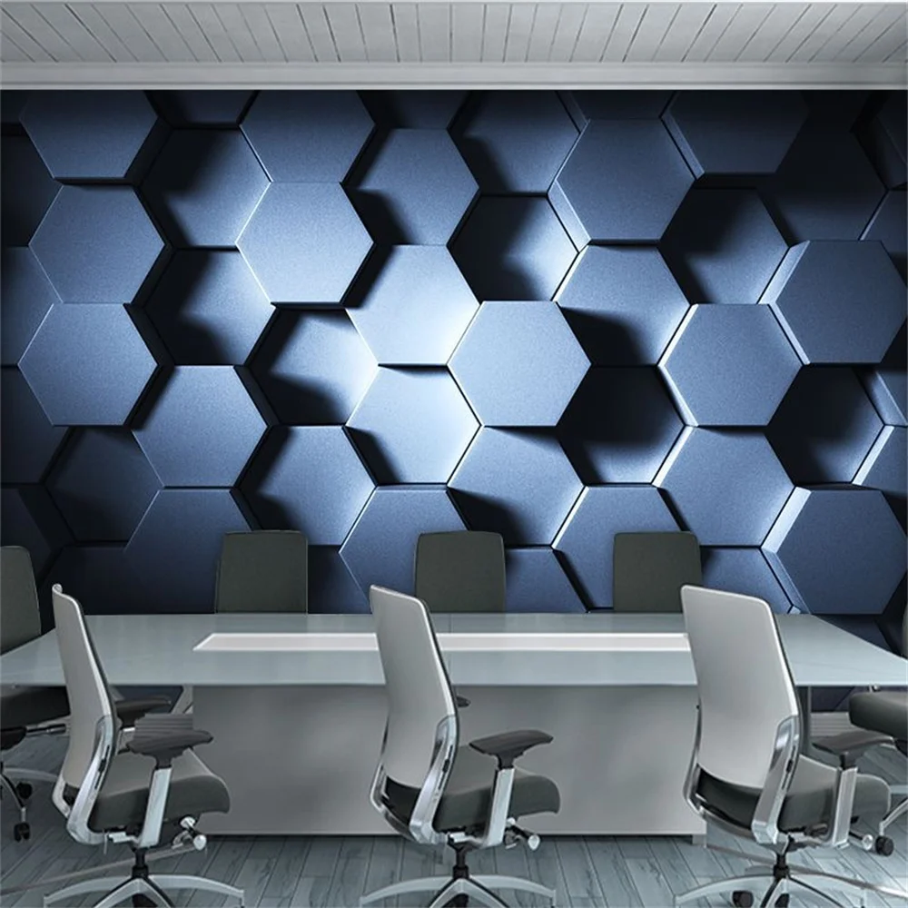 Customized mural 3D three-dimensional geometric wallpaper KTV hair salon background wall papel de parede vinilo adhesivo muebles