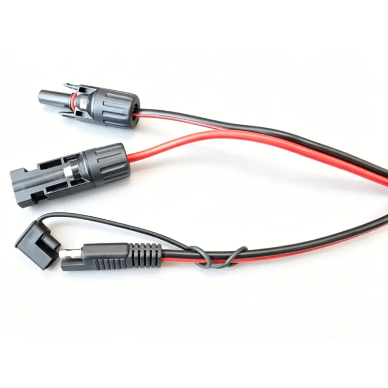 12AWG 1M Solar Panel to SAE Quick Connector Charging Cable with Polarity Adapter for Auto RV Motorcycle Battery Charging view 2