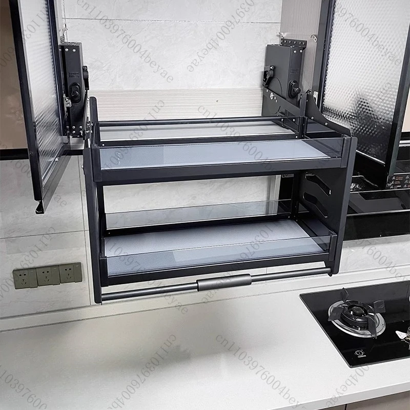 خزانة المطبخ، خزانة معلقة، سلة رفع، خزانة تخزين عازلة للتخميد