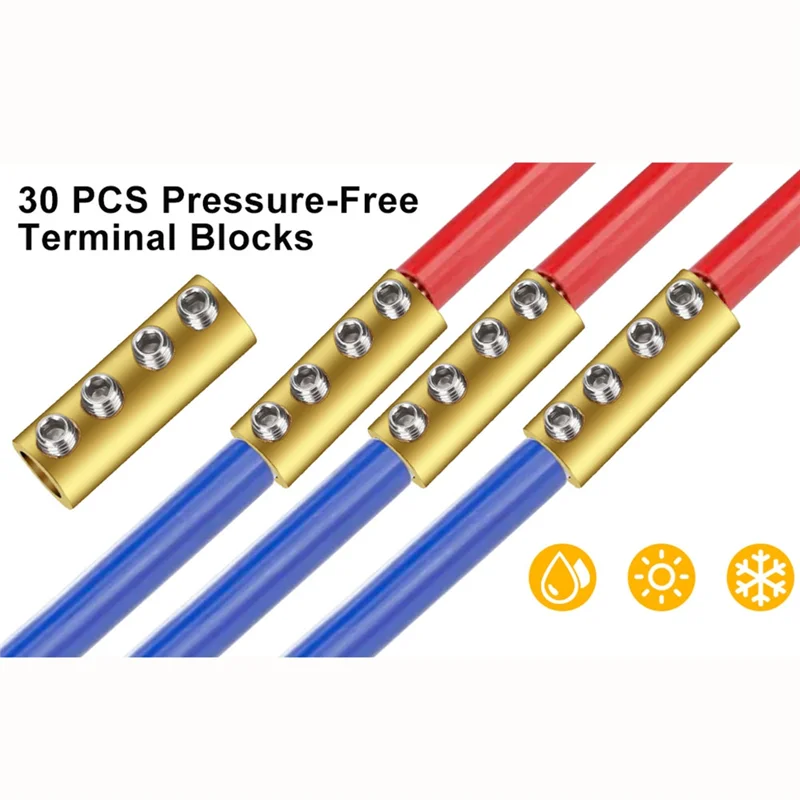 

AC23-80A Copper Pillar High Power Pure Copper Waterproof Wire Connector Terminal With Screw And Heat Shrink Tube
