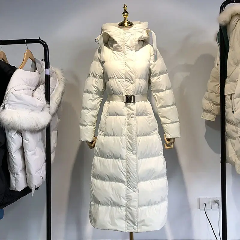 2026 Winter New Women's Down Jacket Commuting Hooded Windproof Slim Fit Down Jacket